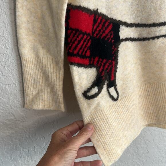 Loft Buffalo Plaid Weiner Dog Sweater Tunic Christmas Winter Cozy Dachsund - Picture 10 of 11